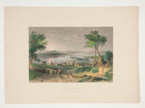 Center Harbour, Lake Winnipesaukee, illustrasjon for Nathaniel Parker Willis av Robert Wallis