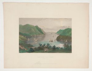 Utsikt fra West Point (Hudson River), illustrasjon for Nathaniel Parker Willis av Robert Wallis