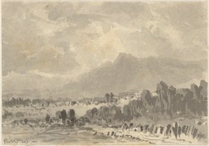 Landskap - Steiner og fjell av Robert Walter Weir