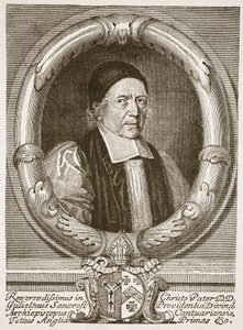William Sancroft, erkebiskop av Canterbury, illustrasjon fra 