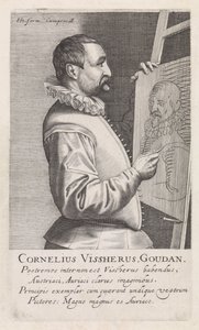 Portrett av Cornelis Visscher av Robert Willemsz de Baudous