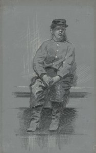 The Cadet, ca. 1895 (grafitt på grått nettbrett)
