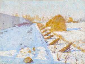 Vintersol og skygge av Robert William Vonnoh