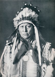 En sioux-sjef i krigsmalingen sin, 1912