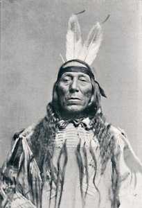 Full ansiktsvisning av en Sioux-indianer, 1912