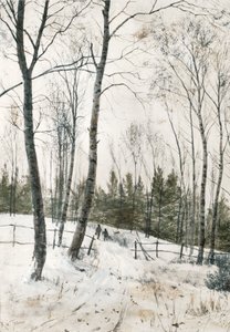 To figurer i et vinterskogsområde av Robert Winchester Fraser