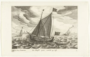 Boeiers Een Boeijer groot om 44 Last / Boïer de 44 Tonneaux (tittel på objekt) Hollandse scheepstypen, 1627 (serietittel) Forskjellige skip Don ton se sert dans les Unies-provinsene / Ikoner for forskjellige nederlandske skip hvis bruk hovedsakelig er i fa