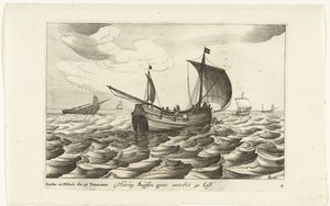 Haringbuizen Haring Buyssen groot om 40 Last / Buche ou Flibot de 40 Tonneaux (tittel på objekt) Hollandse scheepstypen, 1627 (serietittel) Forskjellige skip Don ton se sert dans les Unies Provinces / Ikoner for forskjellige nederlandske skip hvis bruk