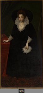 Frances Walsingham, kone til Sir Philip Sidney, ca. 1570-1632 (olje på lerret) av Robert the Elder (attr. to) Peake