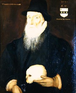 Sir Edward Grimston (1529-1610) som en gammel mann (olje på lerret)