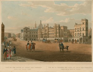 Utsikt over Houses of Lords and Commons fra Old Palace Yard