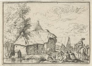 Campingplass ved en landsby Landskap med leirer (serietittel)