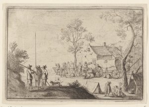 Soldater rundt en kokeplate Ulike leire (serietittel) av Robert van den Hoecke