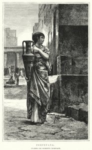 Kvinne fra Pompeii (litho) av Roberto Bompiani