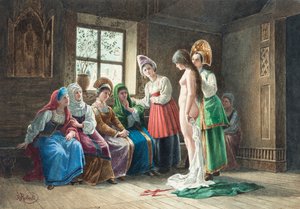Velge en brud, tidlig på 1800-tallet.. av Roberto Roberti