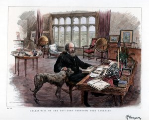 Alfred Lord Tennyson 1809-1892, poetprisvinner, 1884. av Roberts