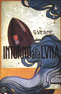 Dekke. jeg vil. av Intorno alla luna (Fra jord til måne) av Jules Verne av Rodolfo Paoletti