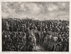 Cæsar og hans fanger, 1878. av Rodolphe Bresdin