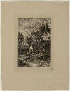 Entering a Village, fra Revue Fantaisiste av Rodolphe Bresdin