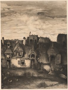 Fantasy Farmhouse av Rodolphe Bresdin