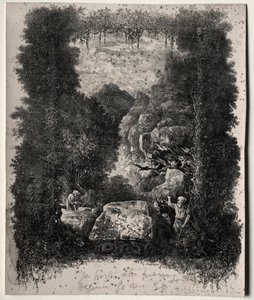 First Frontispice for Fables and Fairy-Tales av Thierry-Faletans, 1868. av Rodolphe Bresdin