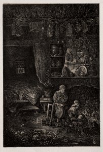 flamsk interiør av Rodolphe Bresdin