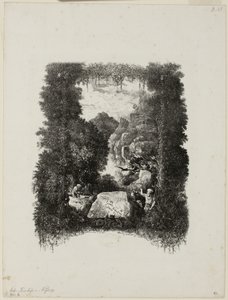 Frontispice for Fables and Tales av Hippolyte de Thierry-Faletans av Rodolphe Bresdin