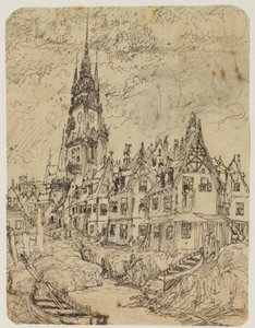 Maritime landsby av Rodolphe Bresdin