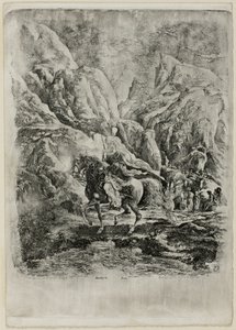 Orientalsk rytter i fjellene av Rodolphe Bresdin