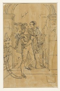 Romeo og Juliette i 1400-tallsdrakt av Rodolphe Bresdin