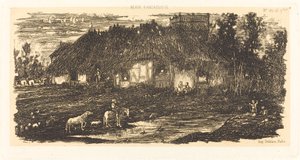 Gårdsgården av Rodolphe Bresdin