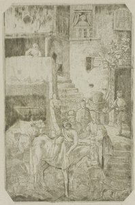 Den barmhjertige samaritan av Rodolphe Bresdin