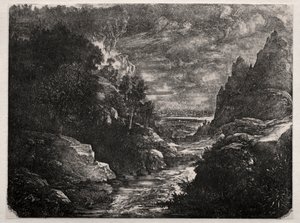 Fjellstrømmen, 1871. av Rodolphe Bresdin