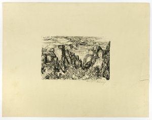 Uten tittel (muligens Cæsar og hans legioner) av Rodolphe Bresdin