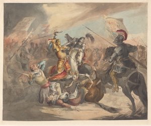 Kamp med riddere av Roeland Christiaan Korthals