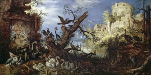 Landskap med fugler av Roelandt Jacobsz. Savery