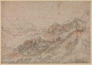 Fjelllandskap - Inn-dalen i Tyrol, 1607 av Roelandt Jacobsz. Savery