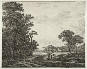 Seks utsikter i skogen i Haag: Plate 2 av Roelant Roghman