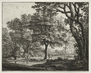 Seks utsikter i Haagskogen: Plate 6, Two Deer
