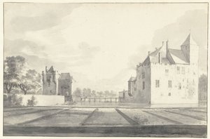 Utsikt over huset forvitret, sett fra nord-øst av Roelant Roghman
