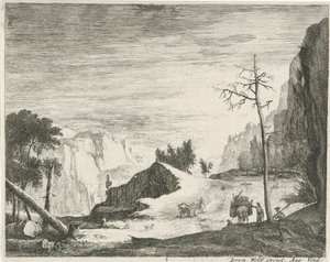 Vei i et fjellandskap Tyrolske landskap (serietittel) av Roelant Roghman