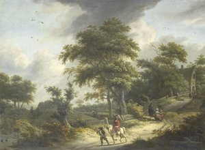 Landskap med falker av Roelof van Vries