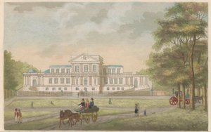 Paviljong Welgelegen i Haarlem, ca. 1825 Royal Pavilion Welgeleegen, bygget av den Heere Hope - i den Jaare 1786, nær Haarlem / Le Pavillon Royale Welgeleegen - bati par le Sieur Hope - l