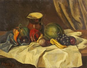 Stilleben - Frukt med kanne av Roger Eliot Fry