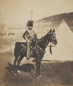 Kornett Henry John Wilkin, 11. (eller prins Alberts egne) husarer, 1855 av Roger Fenton