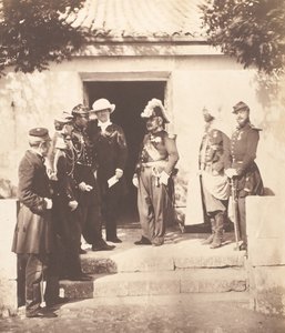 Gruppe ved hovedkvarteret, 1855. av Roger Fenton