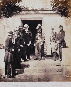 Gruppe ved hovedkvarteret, fra et album med 52 fotografier assosiert med Krim-krigen, 1855 av Roger Fenton