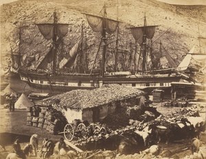 Balaklava havn, kvegkaien av Roger Fenton