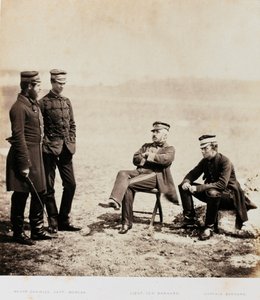 Generalmajor Henry William Barnard og Staff, fra et album med 52 fotografier assosiert med Krim-krigen, 1855 av Roger Fenton