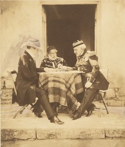 Krigsrådet som ble holdt om morgenen ved erobringen av Mamelon av Roger Fenton